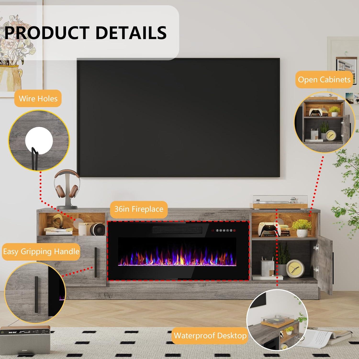 Cozy & ⁢Stylish: Our Take on the ​Fireplace ⁤TV Stand with LEDs