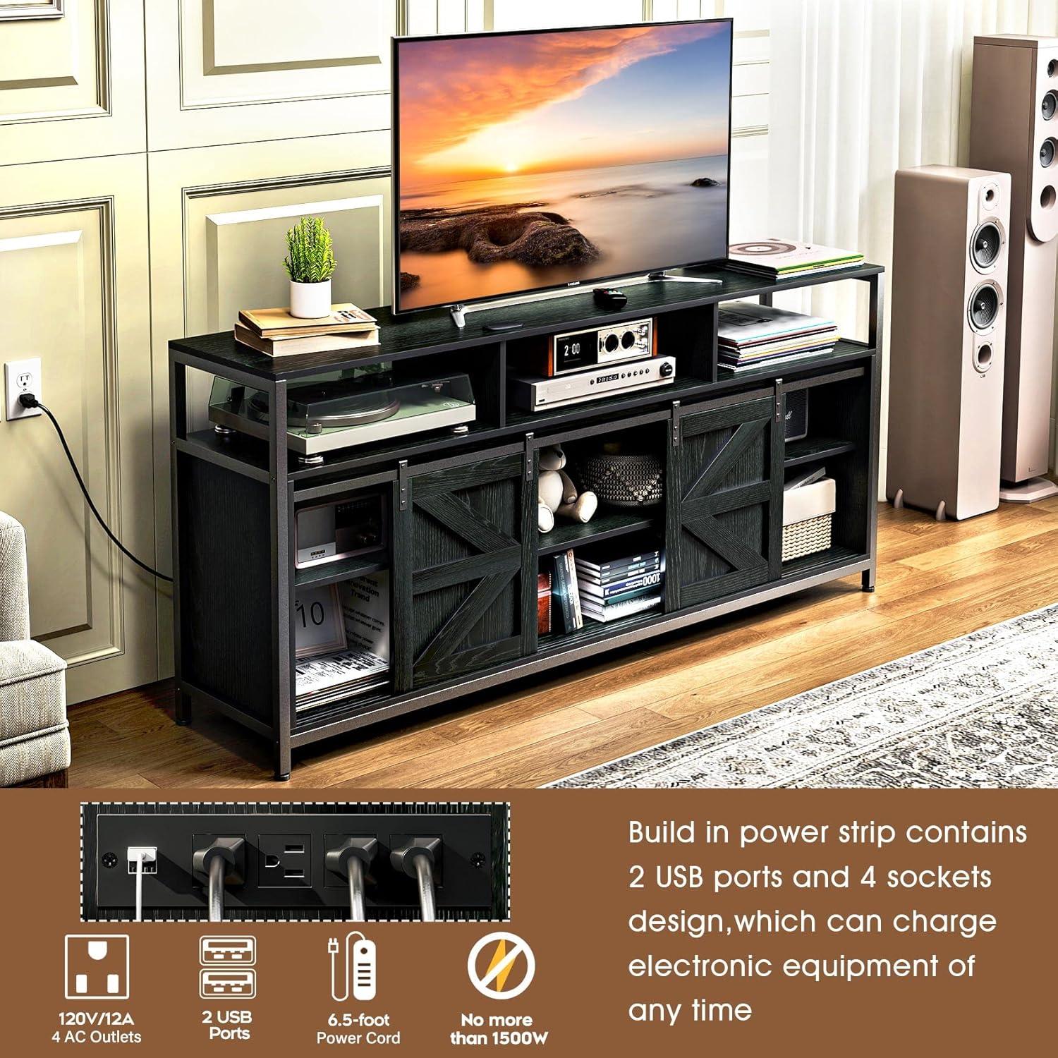 Why We Love This​ Mid ‌Century Modern TV Stand with ‍LED & Charging Hub