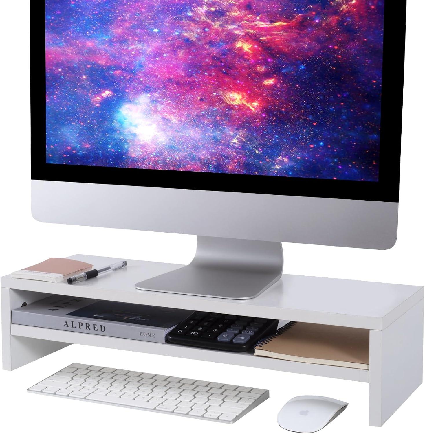 How we Organized Our⁤ Desk with BEYGORM's White Monitor Stand