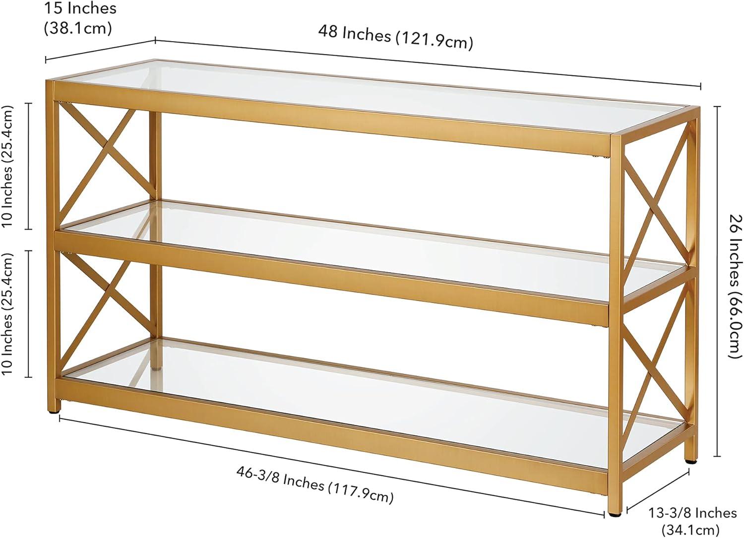 Our Take on the Hutton Brass TV Stand: Stylish & Functional Up to 50