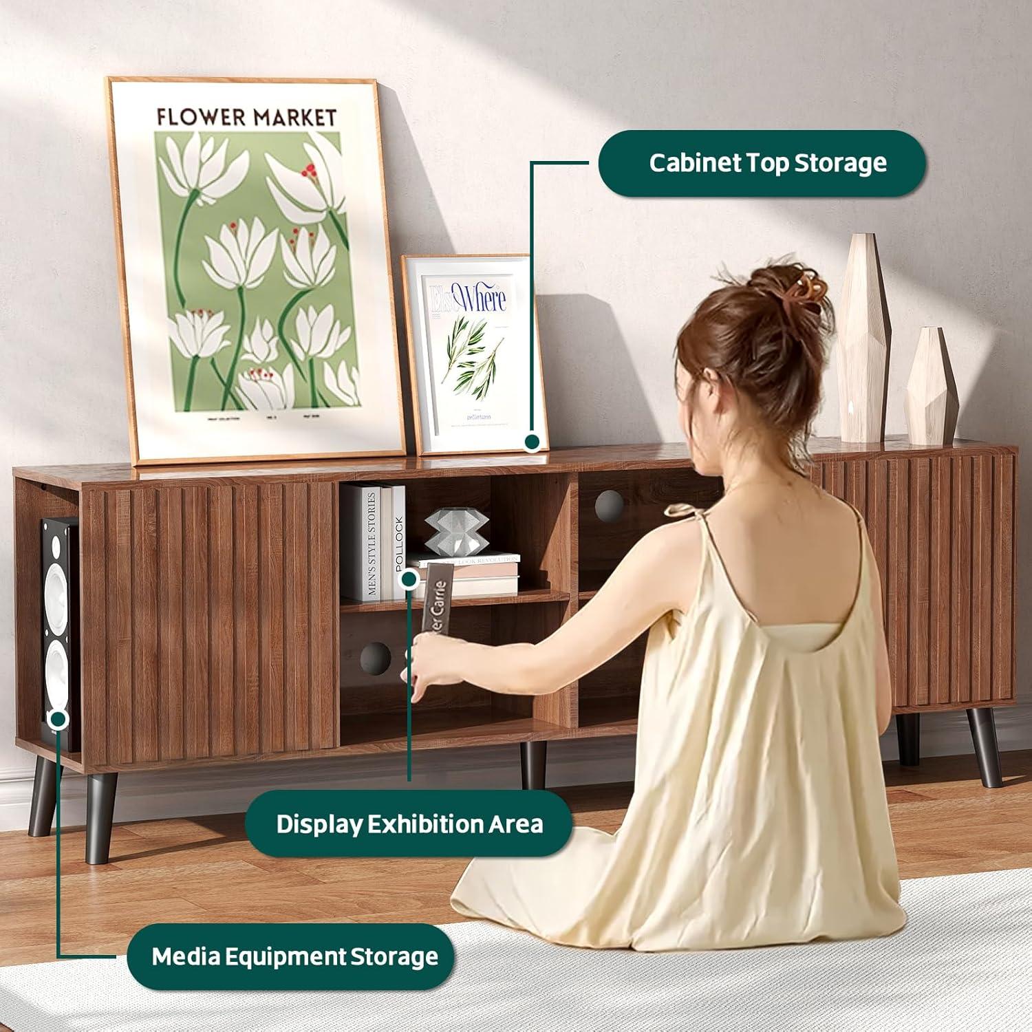 Our Review: Stylish & Functional Mid-Century Modern Walnut TV Stand