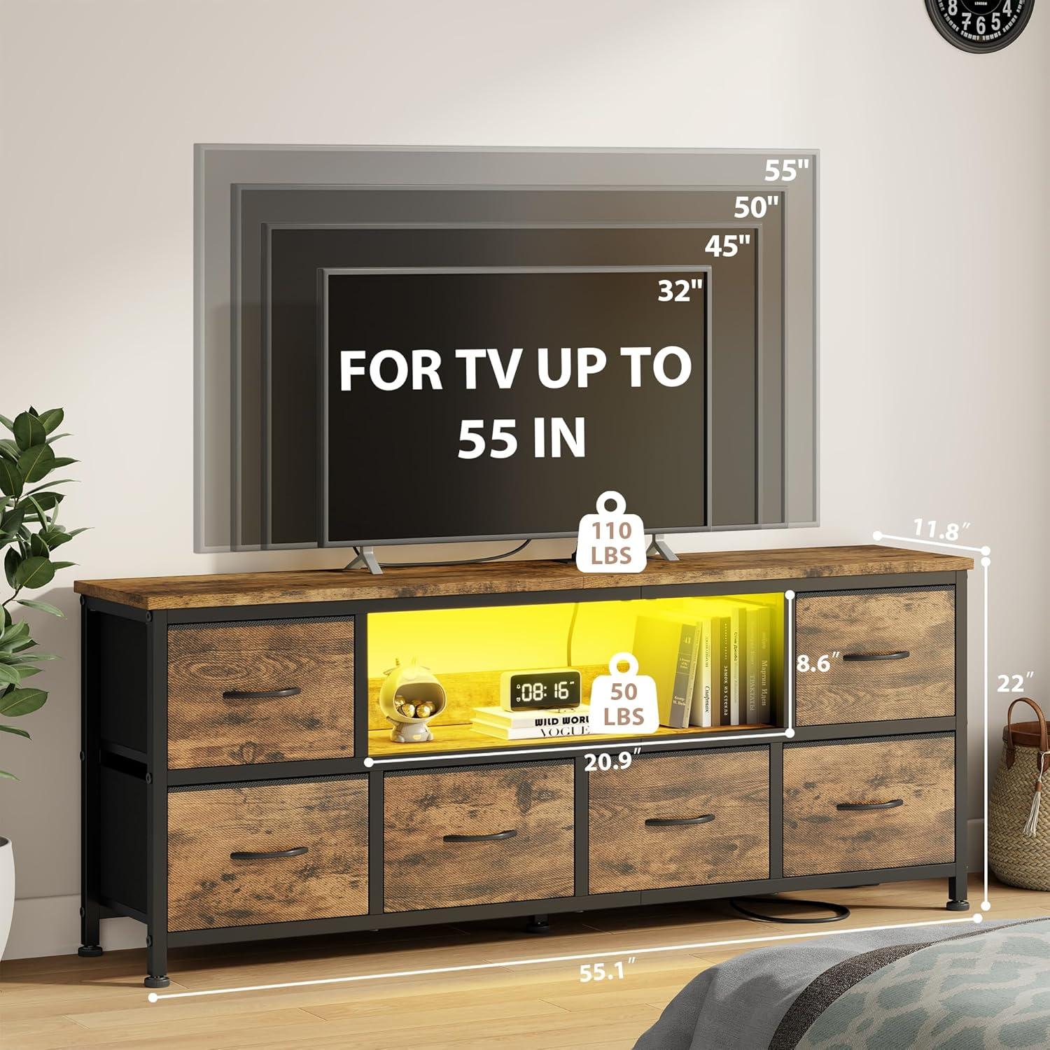 How We Loved Lulive's LED Rustic TV Stand with Smart Storage