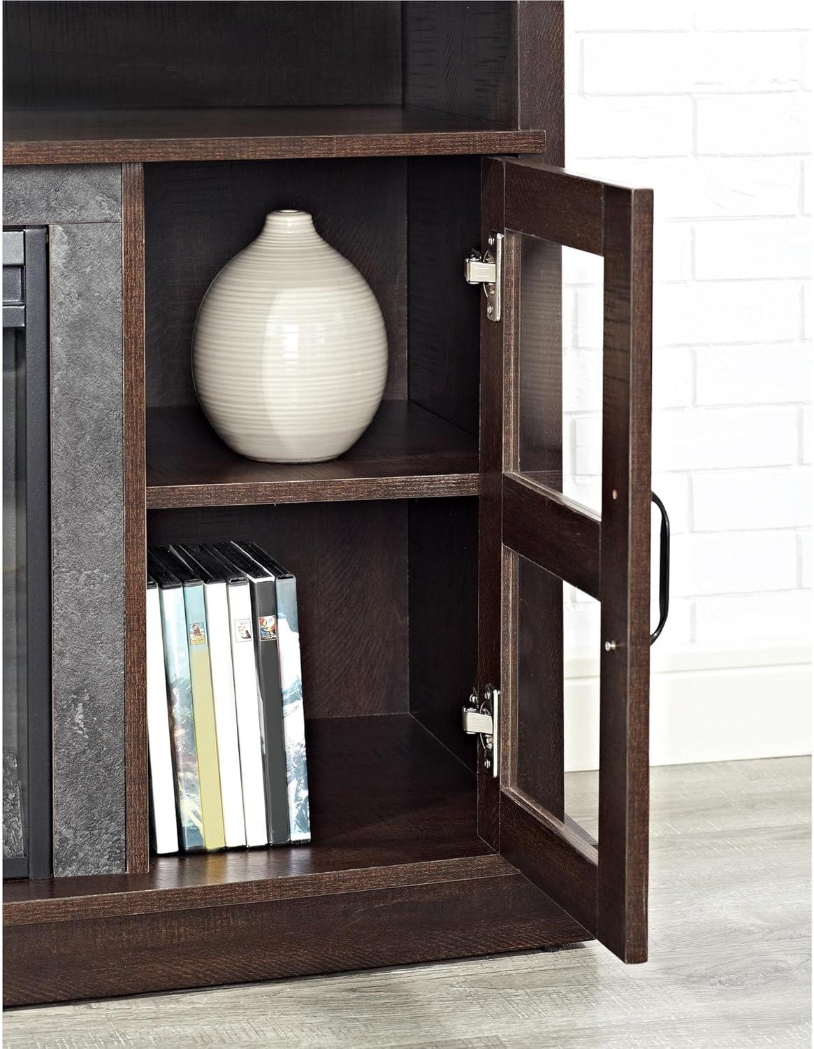 How We Transformed Our living Room with Ameriwood's Fireplace Console