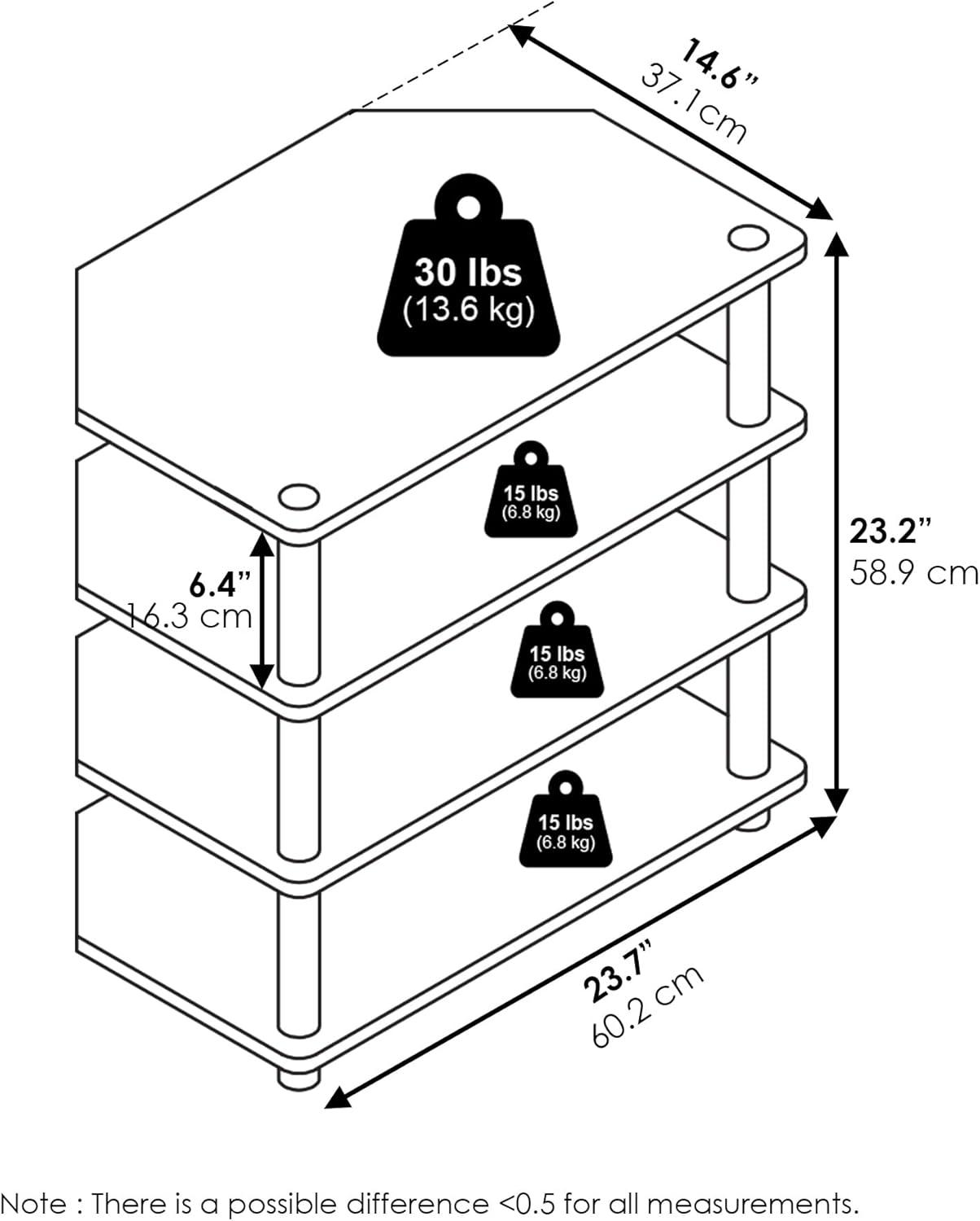 Our Take on the Furinno ECON 4-Tier TV Stand: compact & Practical