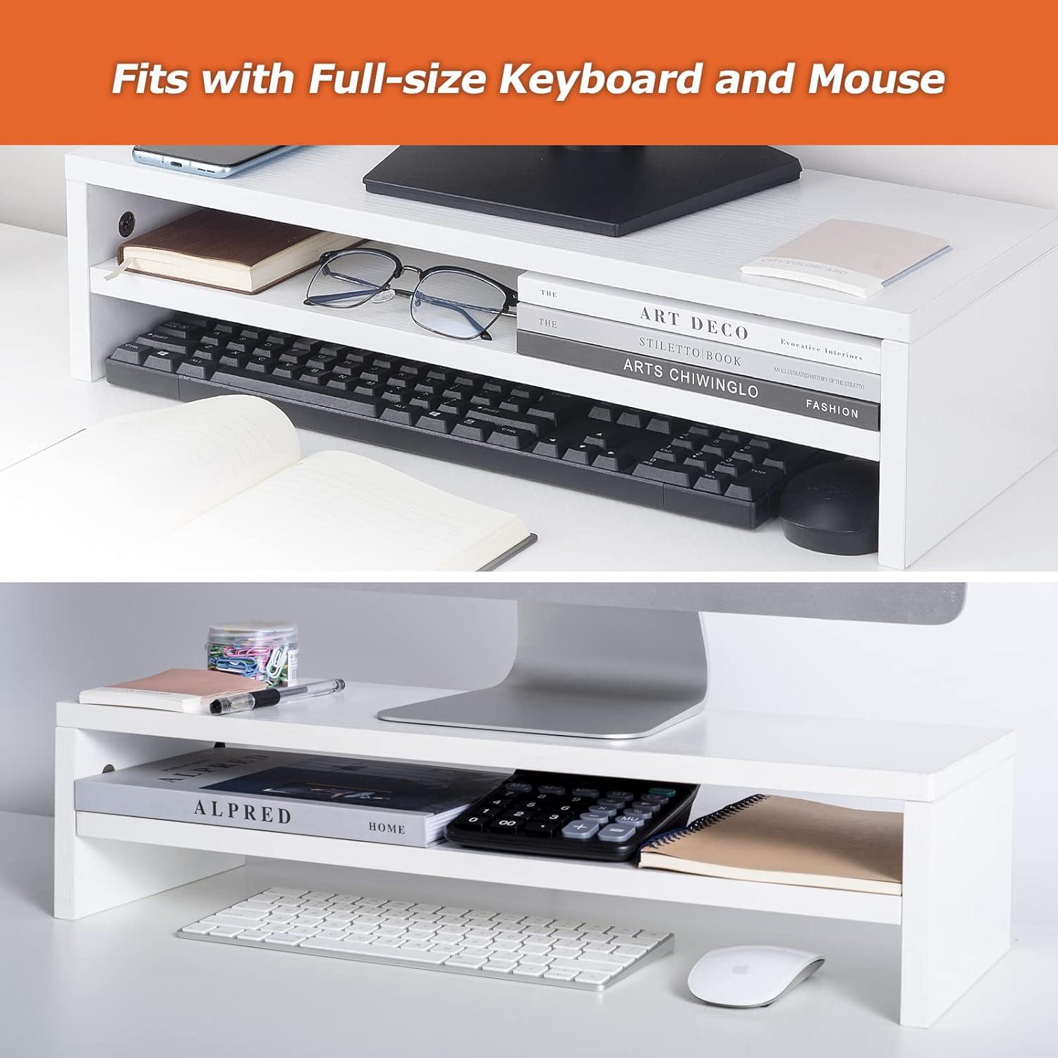 How ‌We Organized Our Desk with BEYGORM's White Monitor Stand