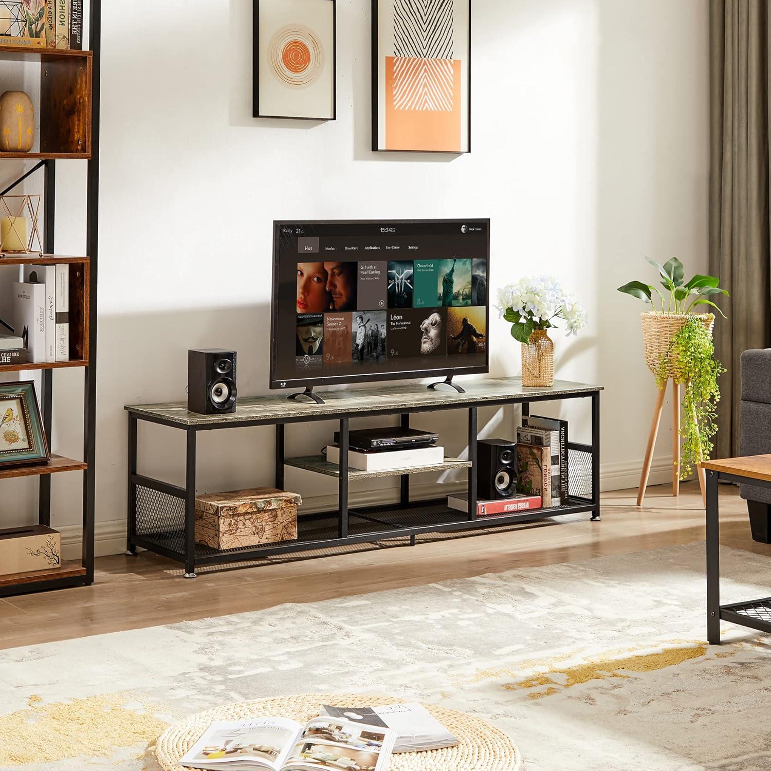 Our Take on the VECELO Industrial TV Stand: stylish & Sturdy Storage