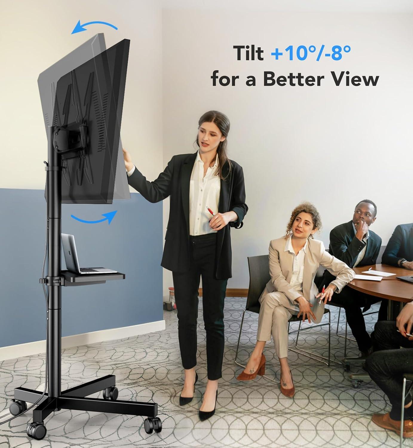 How⁣ We Loved ‌the AX WABER Mobile‍ TV Stand's Flexibility