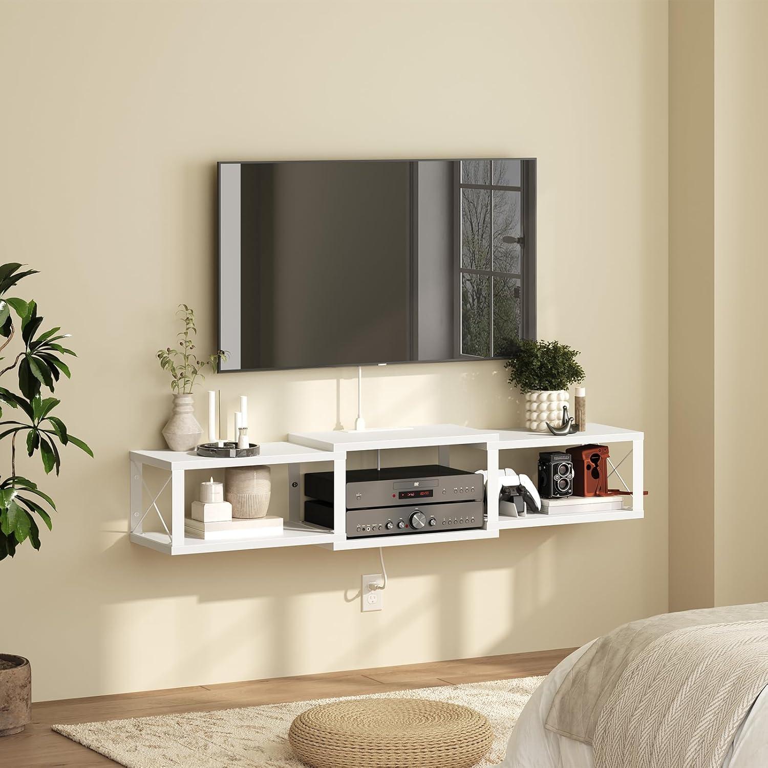How We Enhanced Our Space with the Floating TV Stand & Power Hub