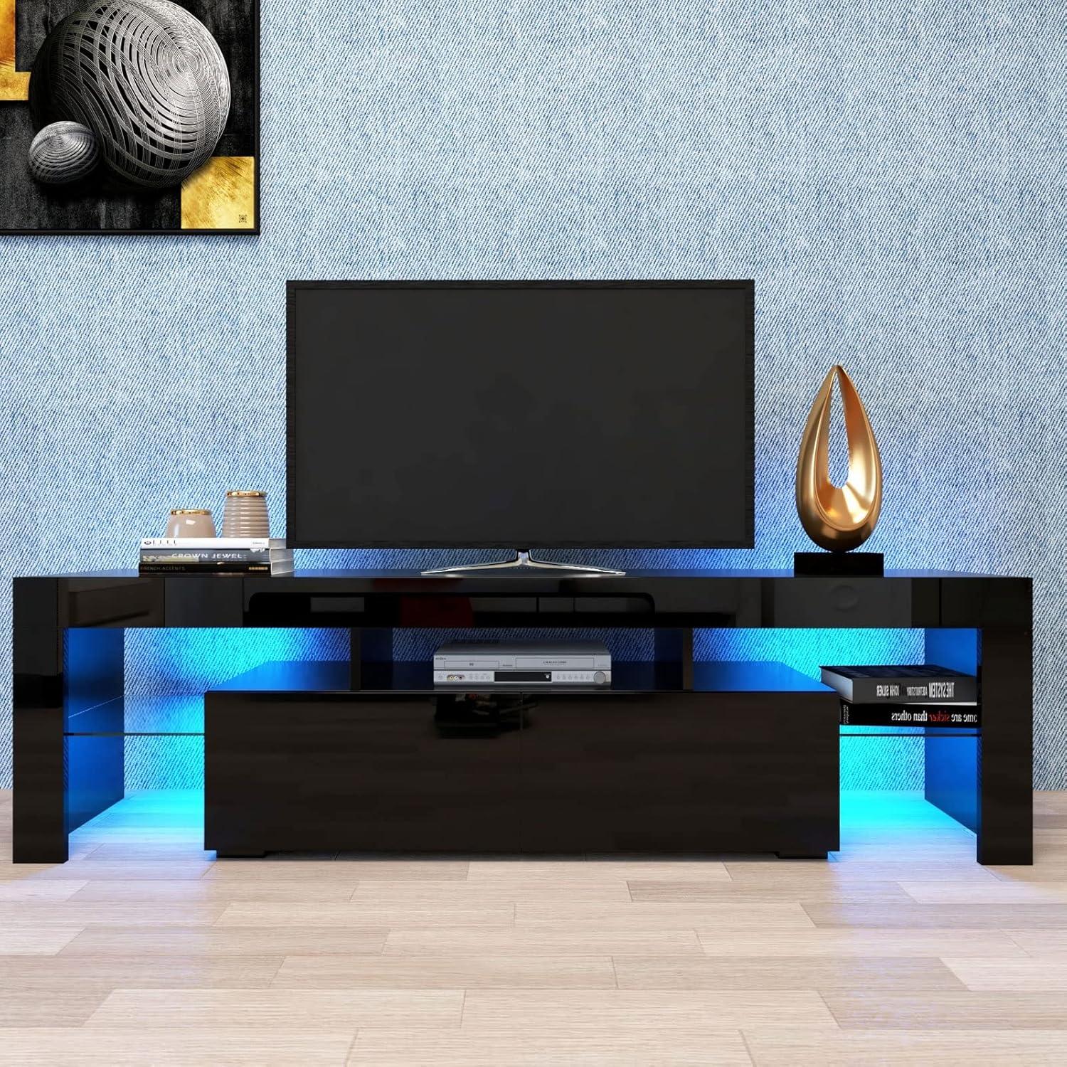 Our review: Sleek Modern⁢ TV Cabinet with LED Lights & ⁣Storage