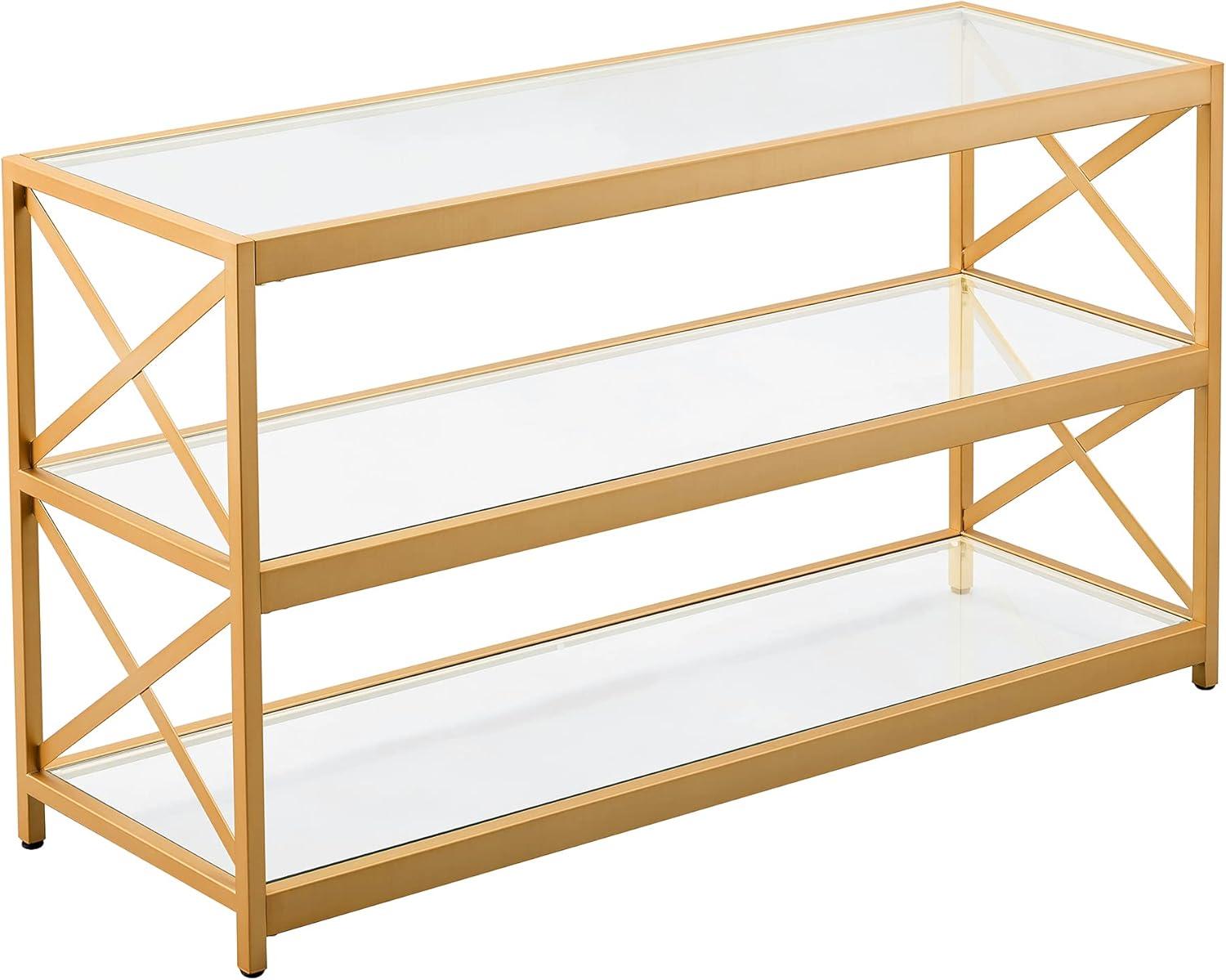Our Take on the Hutton Brass TV Stand: Stylish & Functional Up to 50
