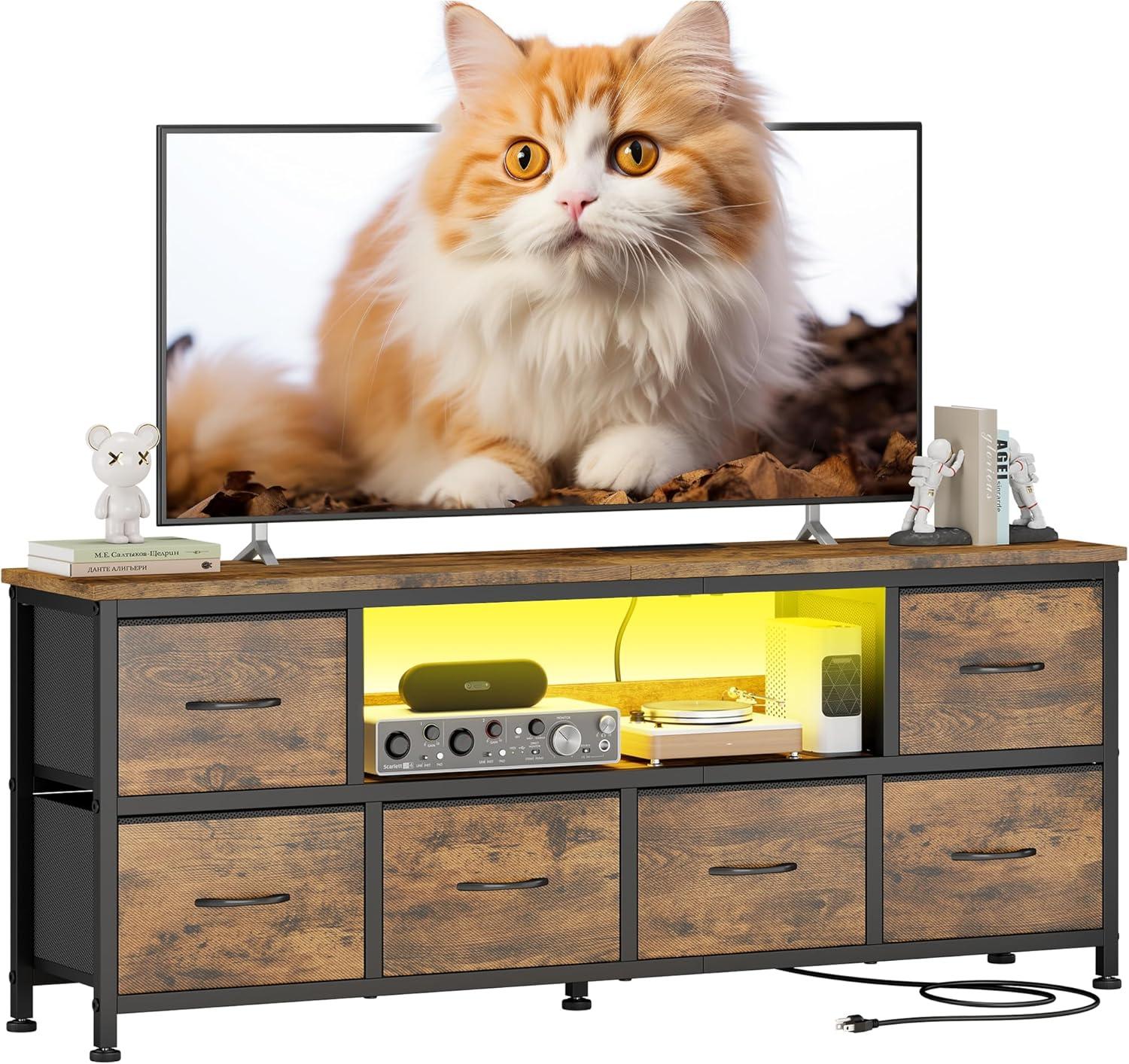 How We Loved Lulive's LED Rustic TV Stand with Smart Storage