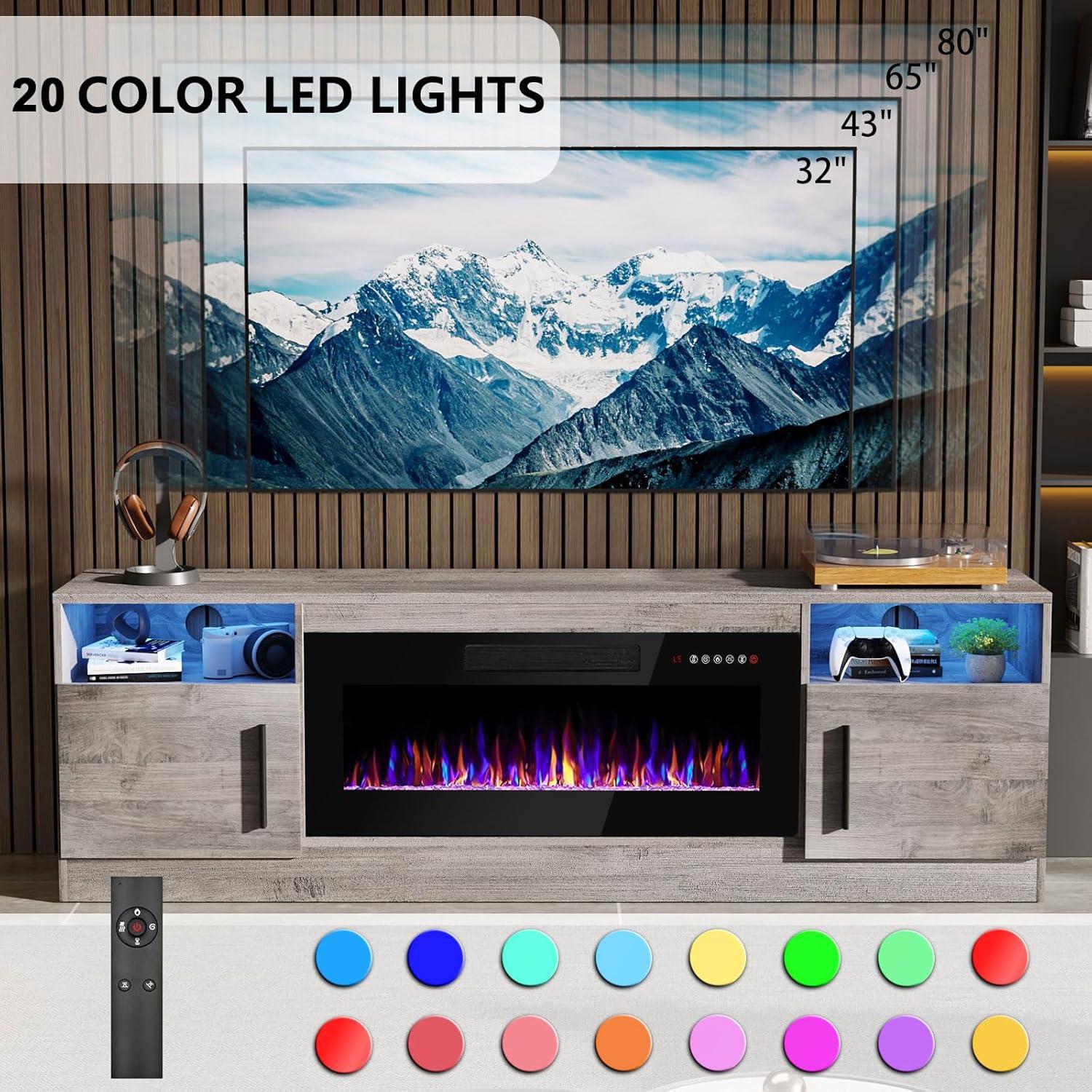 Cozy & Stylish: Our Take on the Fireplace ​TV Stand with LEDs