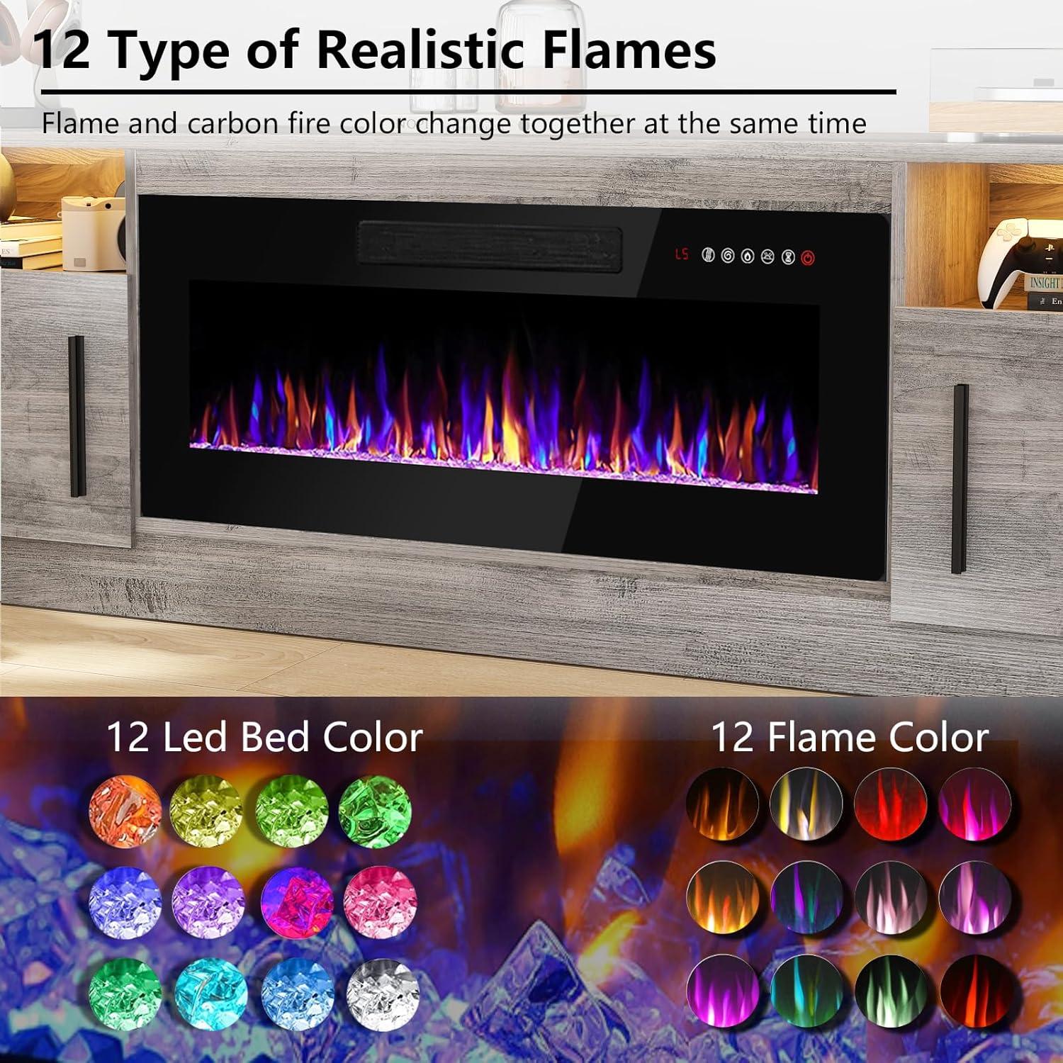 Cozy & Stylish: Our Take on the Fireplace TV⁣ Stand with LEDs