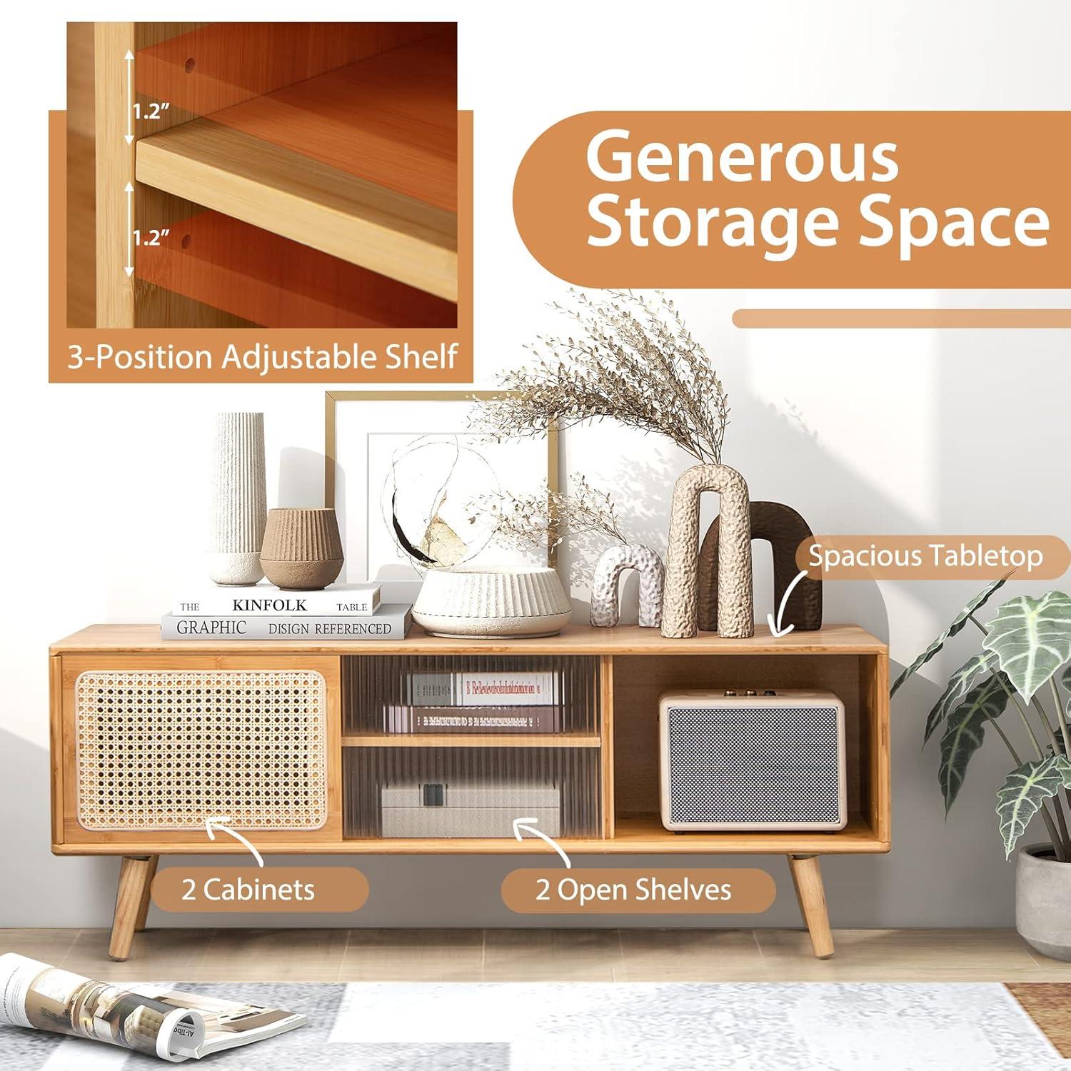 Our Take on the Tangkula⁢ Mid Century Modern TV stand's Blend of Style & storage