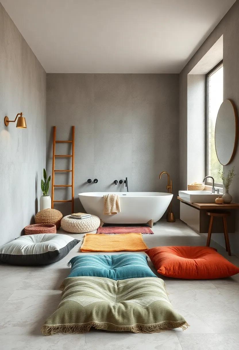 Floor Cushions Galore: Introduce plush floor cushions in a range of shapes and sizes to create an informal and inviting seating area perfect for relaxation