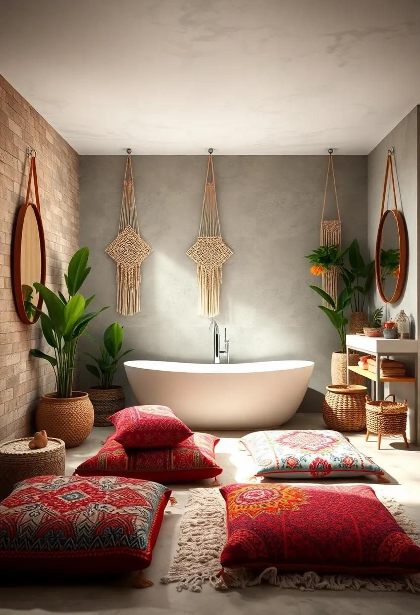 Macrame Accents: Hang macrame wall hangings or plant holders to infuse the space with a bohemian flair, adding a touch of artisanal charm