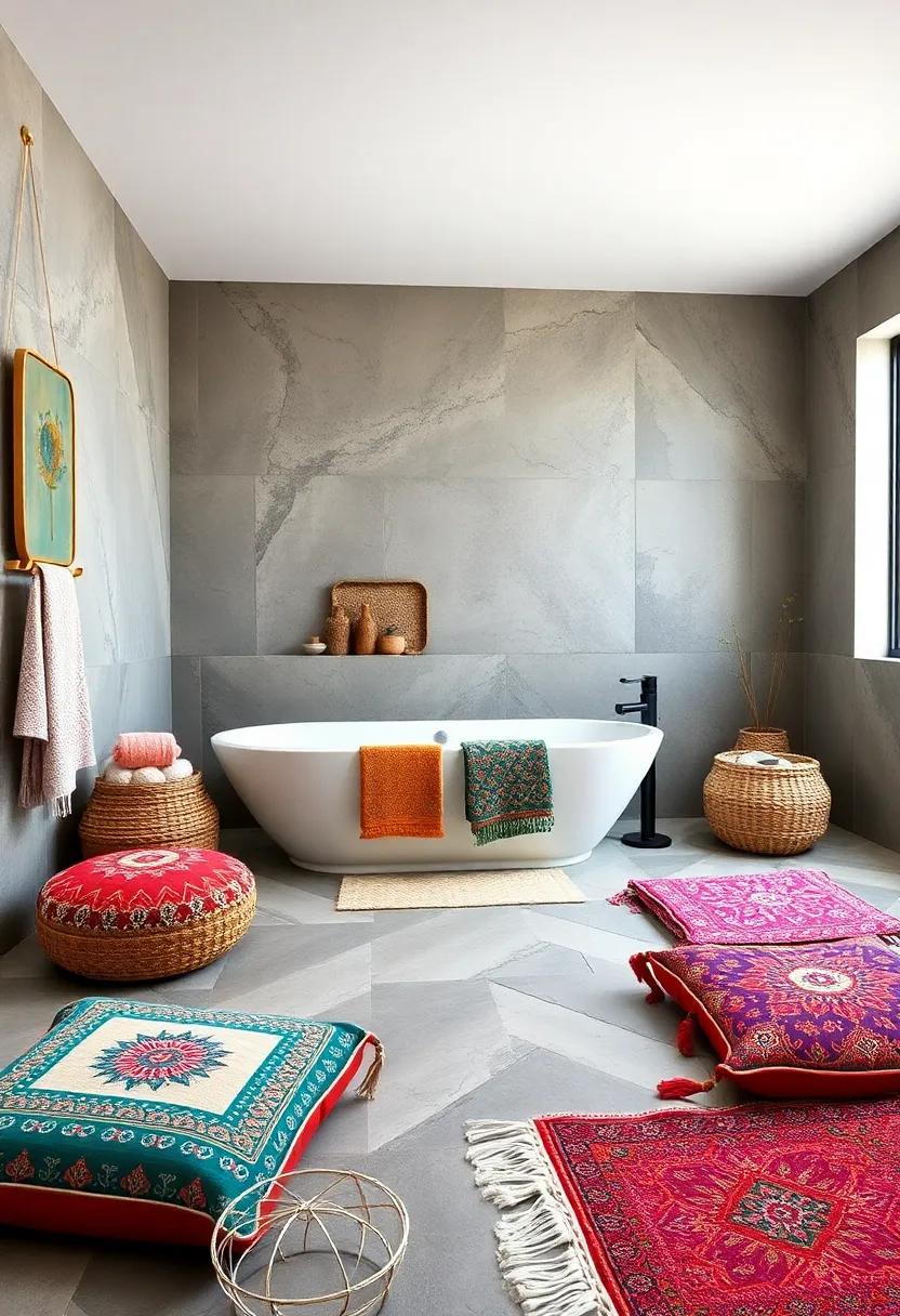 Personalized Towels: Select towels in vibrant colors or with bohemian prints, mixing and matching designs to maintain a cohesive whimsical aesthetic