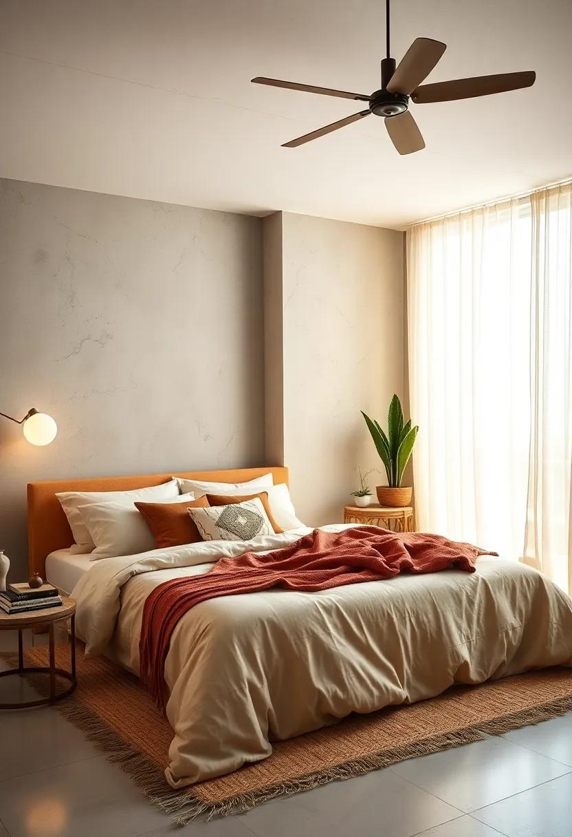 Minimalist Decor: Keep decor simple and intentional, allowing your earthy color palette and natural elements to shine without overwhelming the space
