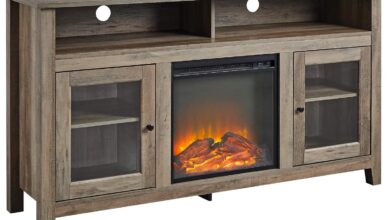 Cozy Up Our Living Room With The Glenwood Fireplace Tv Stand