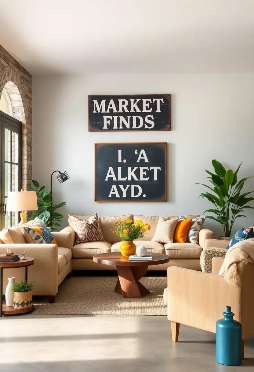 Vintage Market Finds: Explore local flea markets for unique signage that adds an eclectic twist and showcases your adventurous style