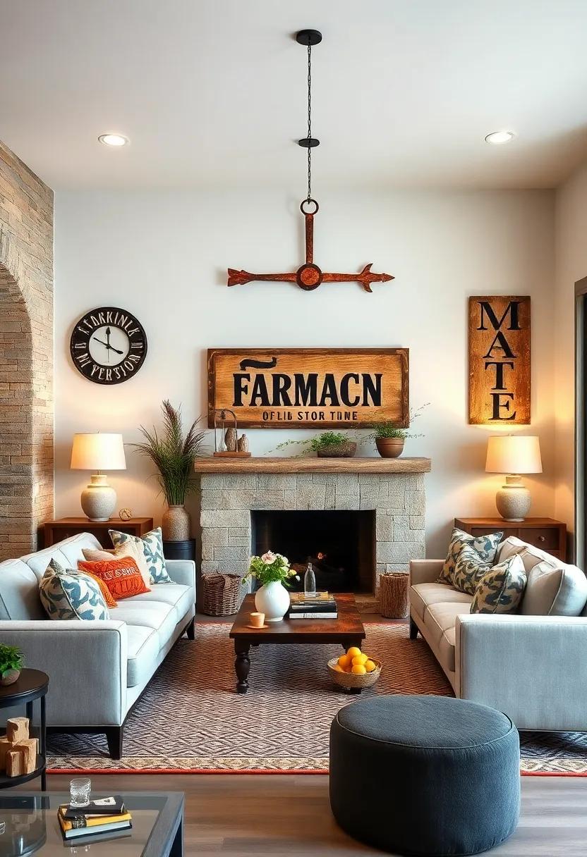 Seasonal Swaps: Change out your signage seasonally; a vintage pumpkin sign in autumn or a 