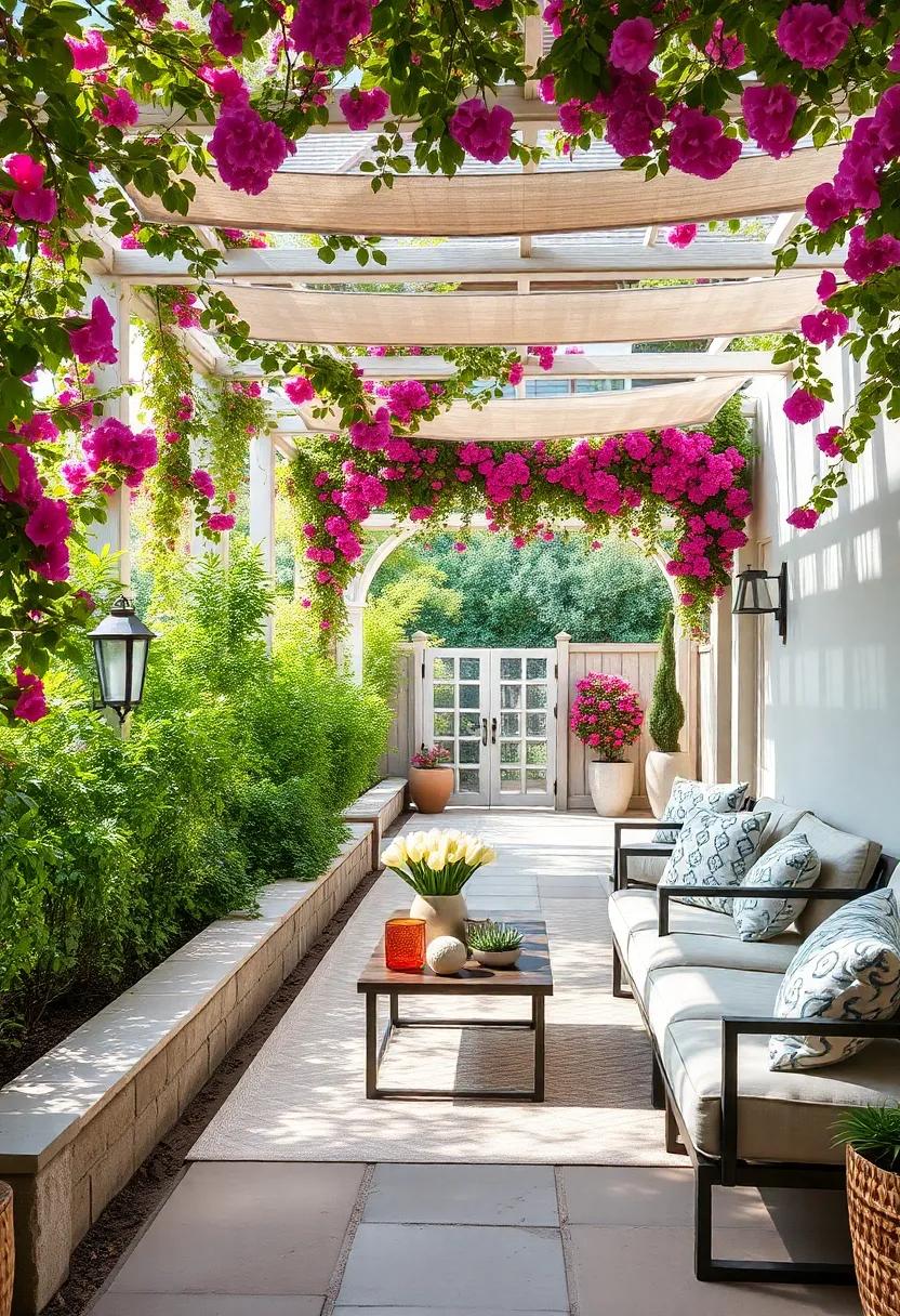 Bougainvillea-Covered Arbors: Enhance pathways⁣ with‌ arbors draped in‌ colorful bougainvillea,creating a stunning overhead display that enchants visitors