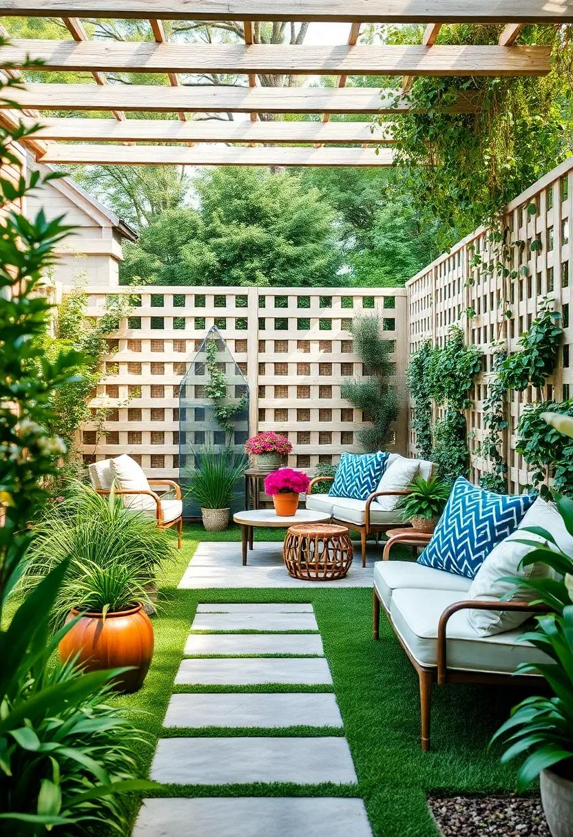 Coordinated Lattice Fences: Use⁣ lattice fencing ‌to​ create ‌a light and airy feel that allows climbing plants to flourish while maintaining⁣ privacy