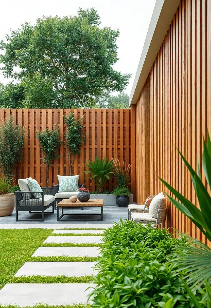 Modern Vertical Slats: Embrace a contemporary aesthetic with‌ vertical ⁣wood slats that offer both security and a stylish finish to ​garden boundaries