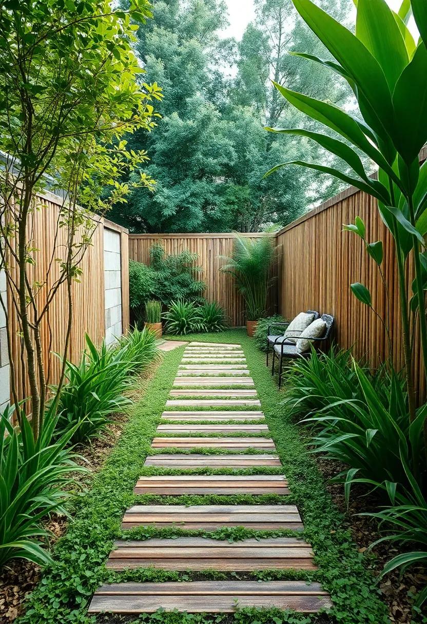 Sustainable Bamboo Walkways: Choose eco-friendly bamboo boards for a modern yet organic​ path that complements sustainable ⁣garden designs