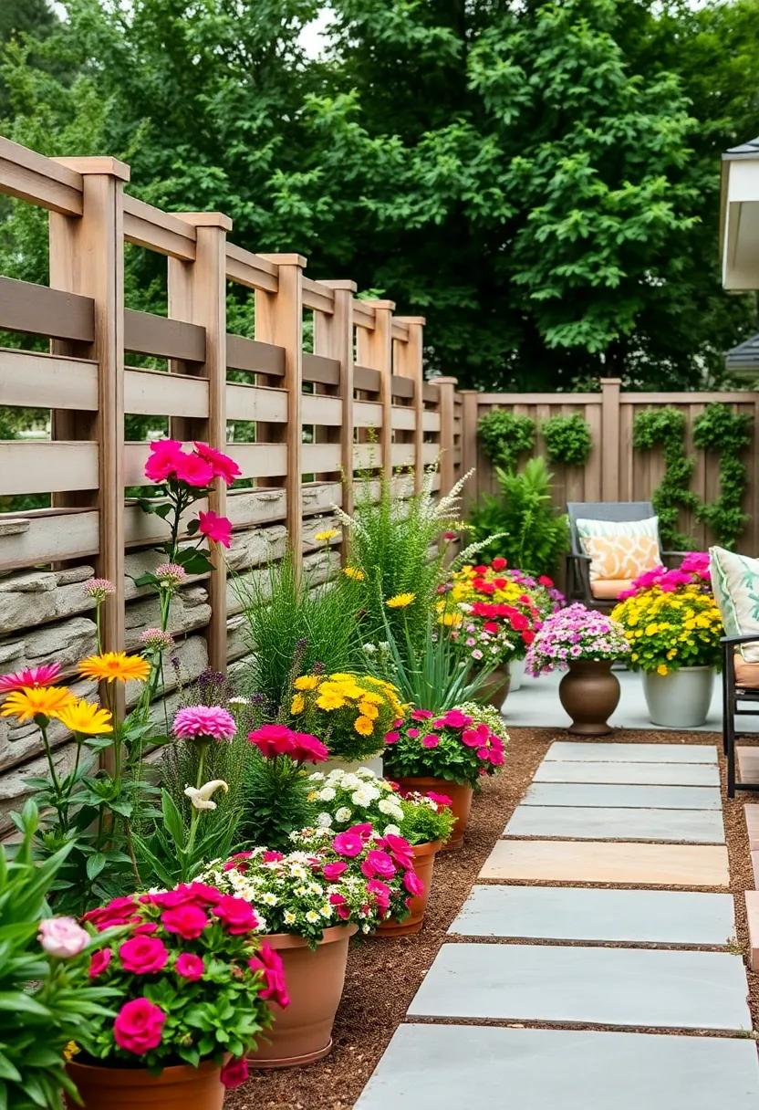 Vibrant Container Gardens:‌ Line pathways with colorful containers filled with seasonal⁤ blooms, creating‍ a delightful sensory experience​ throughout the ‌year