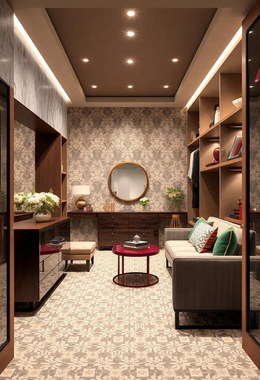 Elegant ⁤patterns: ‌from‌ damask wallpaper to ⁣geometric carpet,the patterns in this walk-in ⁢closet add depth and personality that speaks ⁢to your style