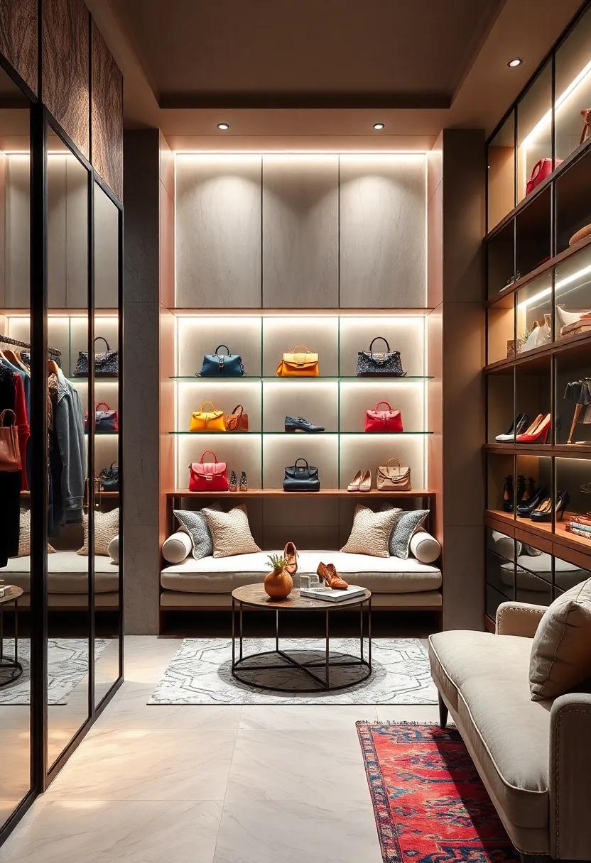 Couture Display: A ⁣dedicated section for showcasing handbags and⁣ shoes⁣ becomes a fashionable centerpiece, turning storage⁤ into ​a stunning ‍exhibition