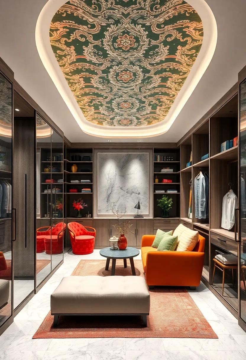 The⁤ Statement Ceiling:⁢ A ⁤bold wallpaper⁣ or unique ceiling shape‍ takes unexpected⁣ design risks, challenging the norm while ⁤adding visual intrigue to the space