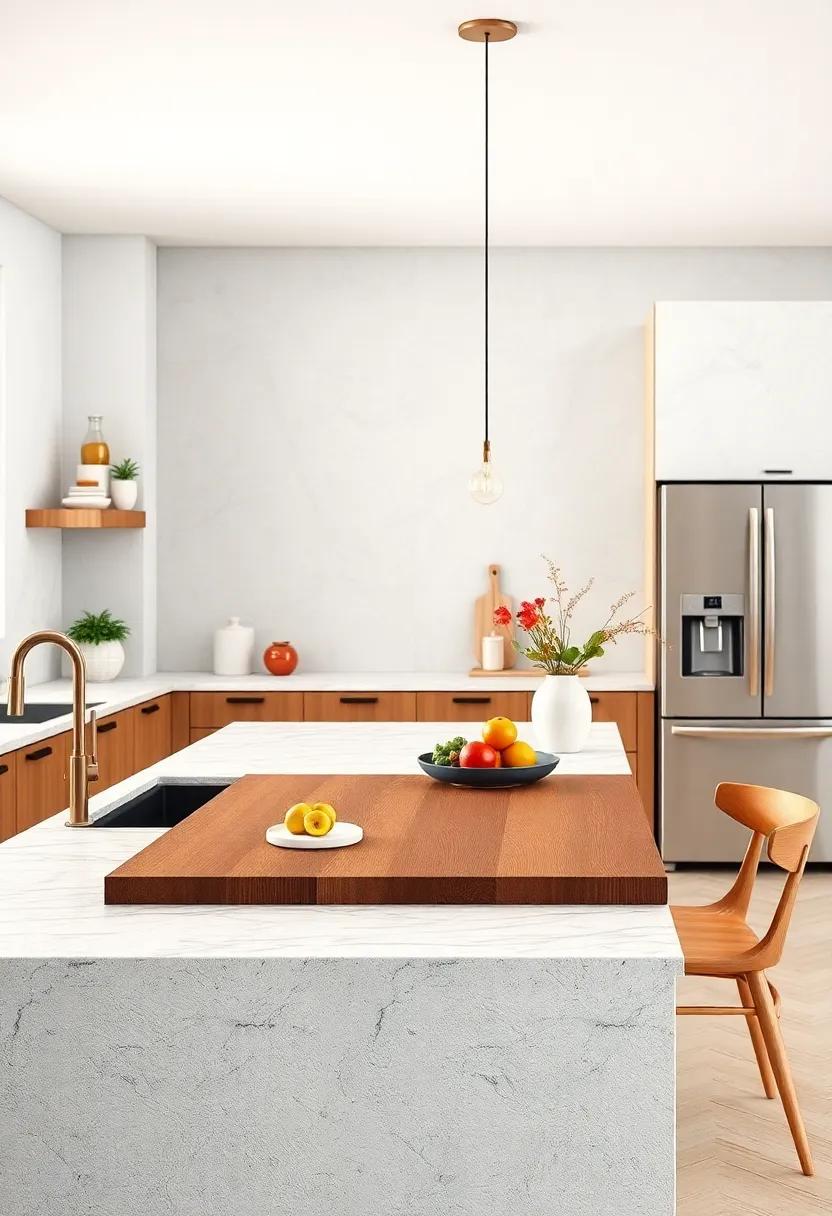 Built-in Cutting Board: Integrate a cutting board into your countertop design for an efficient, space-saving solution