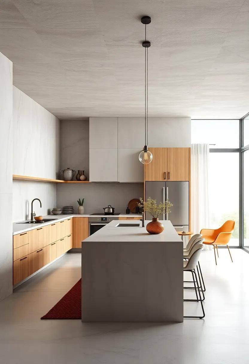 Clean Lines: Choose cabinetry and furniture with simple, straight lines to cultivate an uncluttered and orderly environment