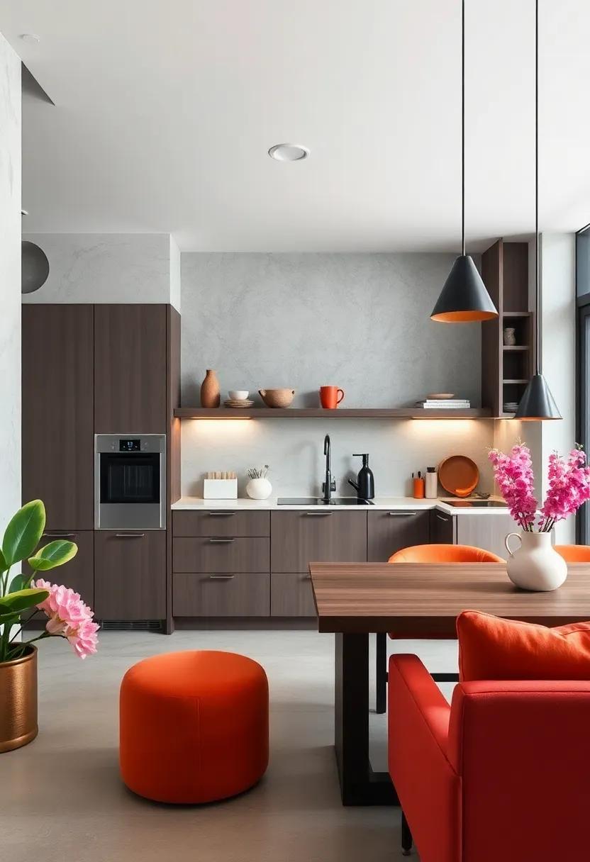 Minimalist Color Accents: Use subtle color accents through decor items or small appliances to maintain an understated elegance