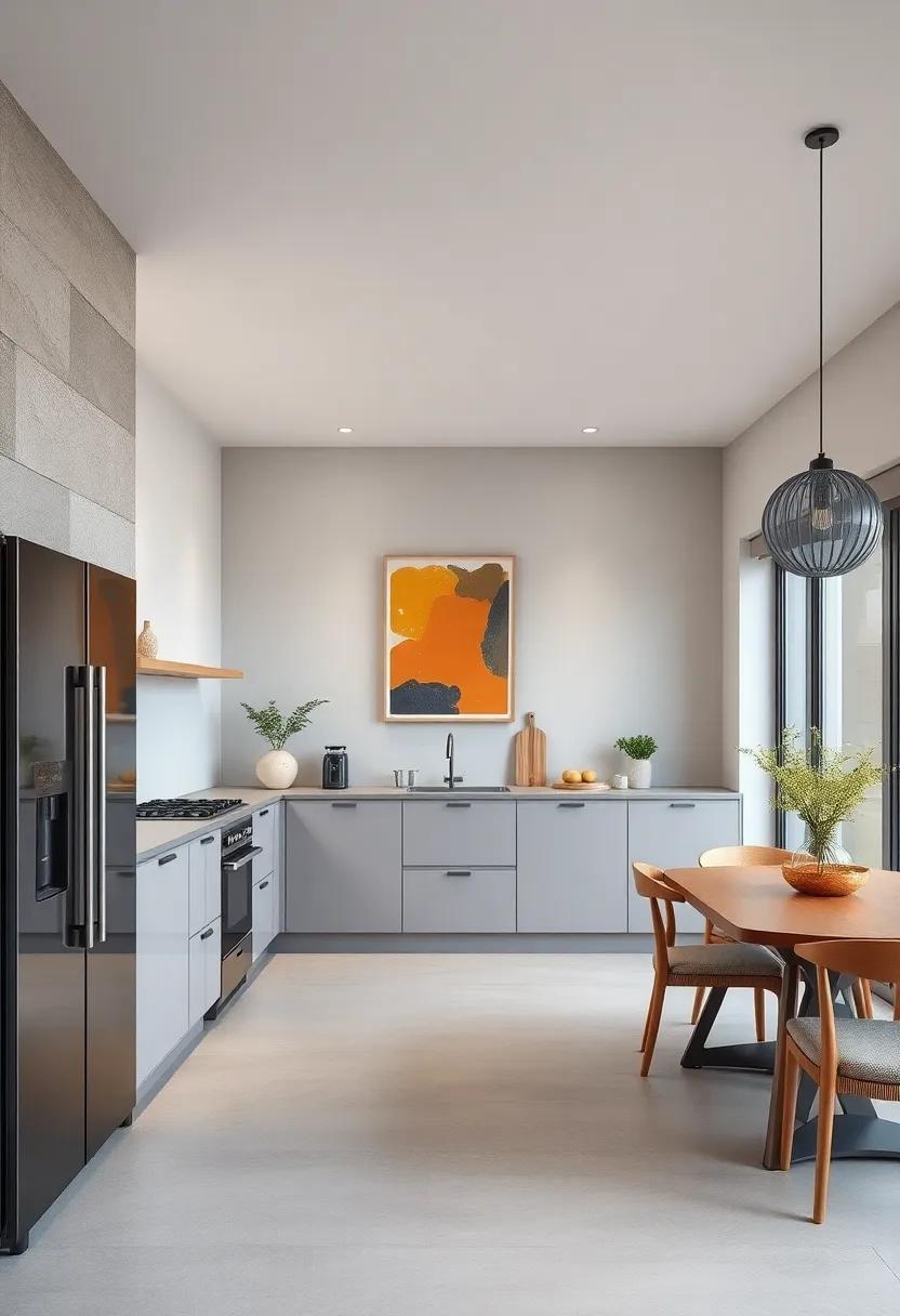 Simple Colorful Art: Include one or two carefully chosen art pieces that brighten the space without cluttering the walls