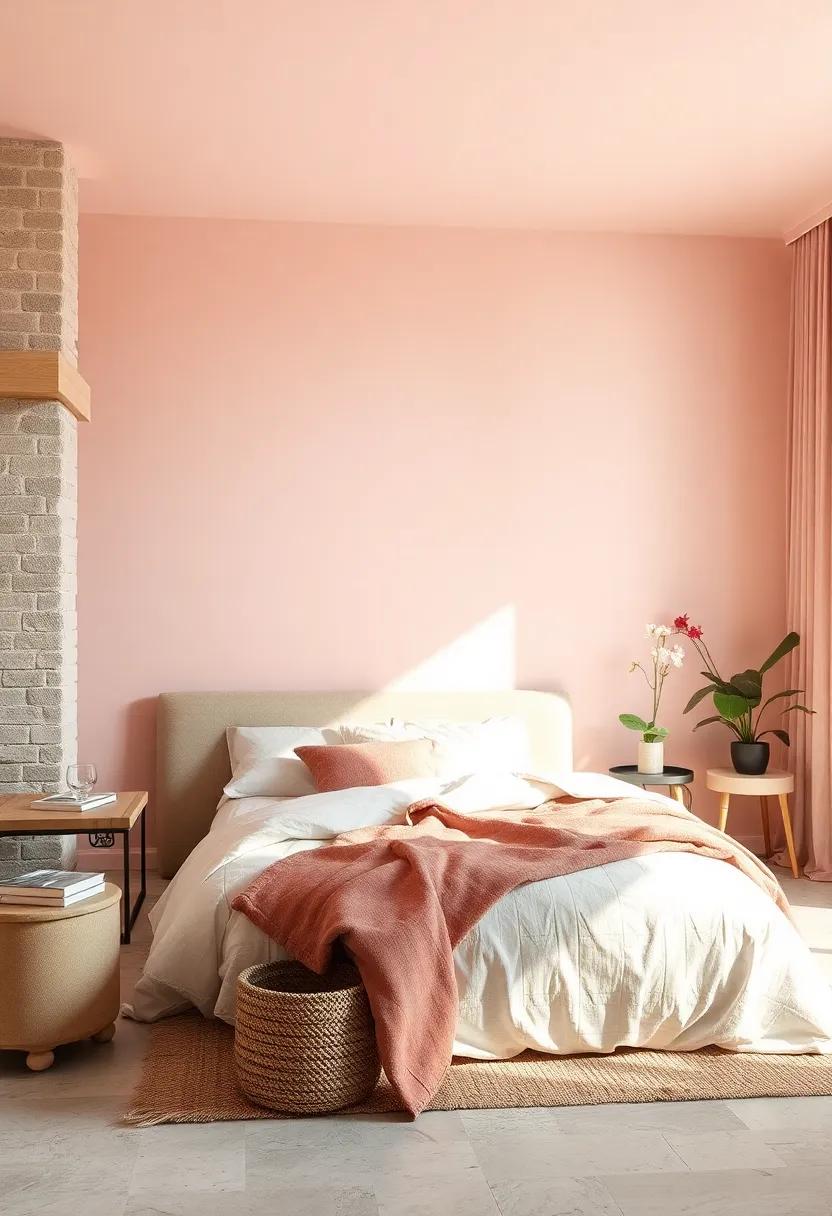 Airy Blush Pink: A light blush pink brings softness and warmth, ‍reminiscent of ‌blooming‌ flowers, creating⁢ a peaceful and inviting ‌environment