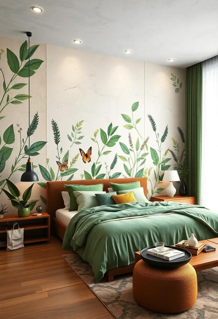 Botanical Green Accents: Use‍ botanical patterns or stencils ​on ⁣accent walls⁤ to bring ⁣a garden-inspired touch that ⁣breathes life into​ your bedroom