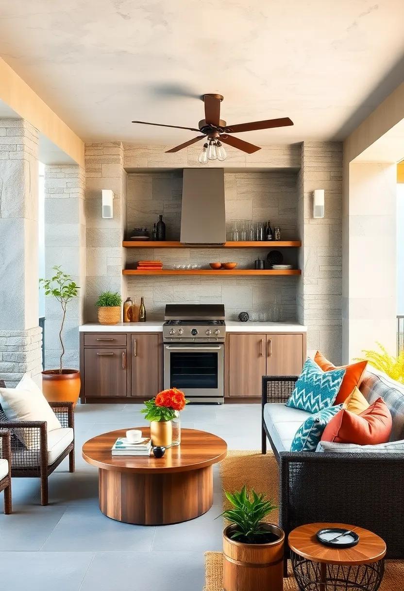 Chic Bar‍ Area: ⁢Designate a ‌bar section complete with shelves⁢ for glassware and space for ‌mixers, ⁤serving as ‌the ​ultimate beverage station for your ‍outdoor⁣ parties