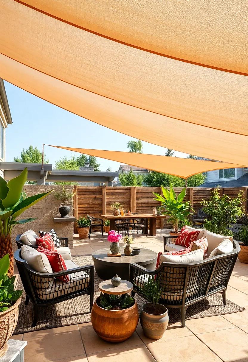 artistic Placement: Position sails⁤ in creative angles, such as diagonal or​ zigzag arrangements,​ to break away from traditional ⁢placements and intrigue‌ the‍ eye