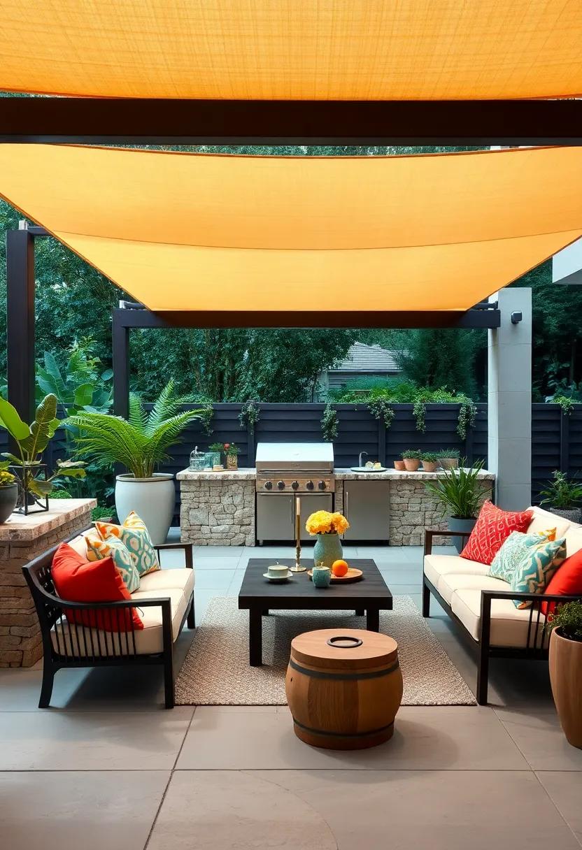 Integration with outdoor ⁣Kitchen: Position ‌shade sails over your outdoor cooking area to ⁢keep chefs cool and ⁣comfortable while adding a fun⁤ element to the setup