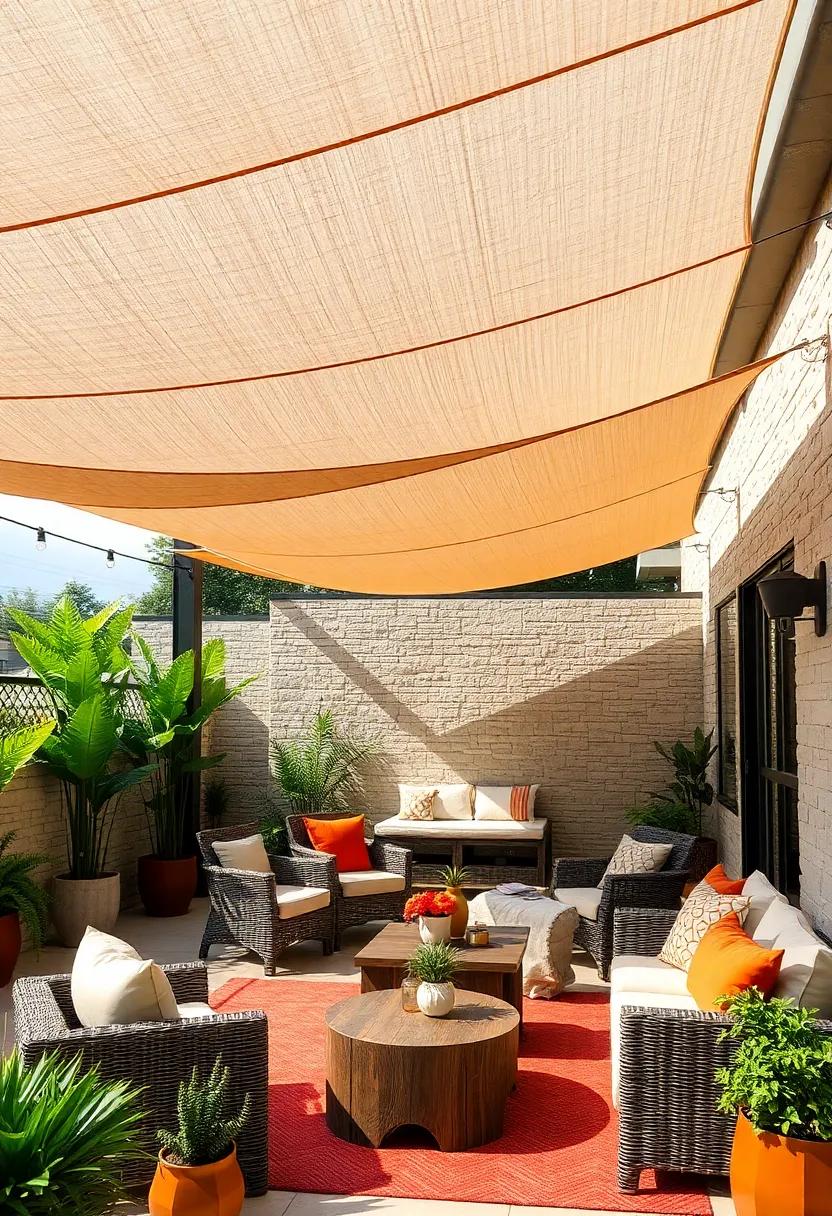 Multi-Level design: Install different layers of shade sails at varying heights for an eye-catching ‍visual effect ⁤that also ​improves ventilation