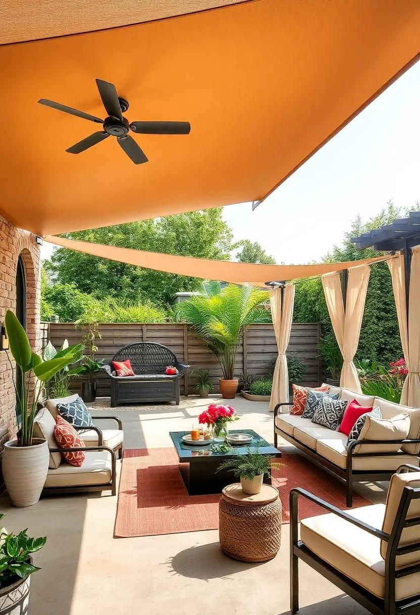 Use of Accessories: Incorporate⁣ side panels or curtains attached to your ‍shade ⁢sails for added protection from wind or sun while also enhancing style