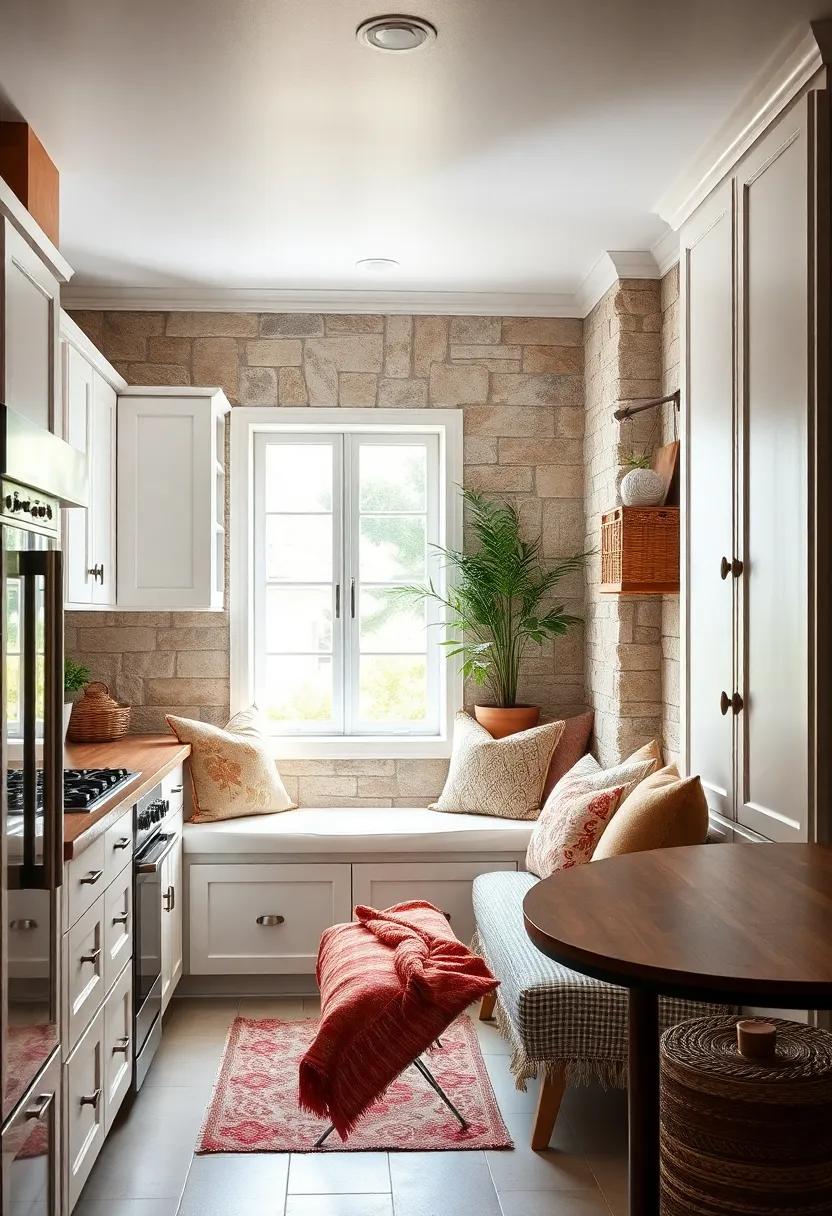 Cozy ​Nook:⁢ Create a reading or coffee nook ‍with a cushioned bench beside the window, ​adorned⁢ with rustic pillows for​ comfort