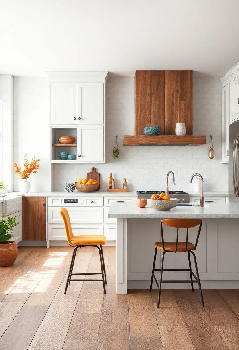 Floor Options: Consider wide⁤ wooden planks ‌or patterned tiles ​that add depth ⁢and warmth beneath your white cabinetry