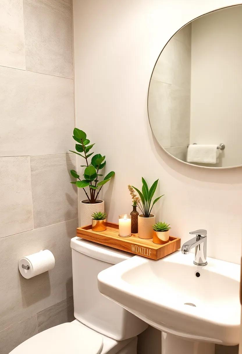 Toilet Tank Tray: Utilize the flat top ⁣of your toilet tank for⁣ a ​tray to house small plants,⁢ candles, or ​decorative‍ items that bring a personal ⁤touch