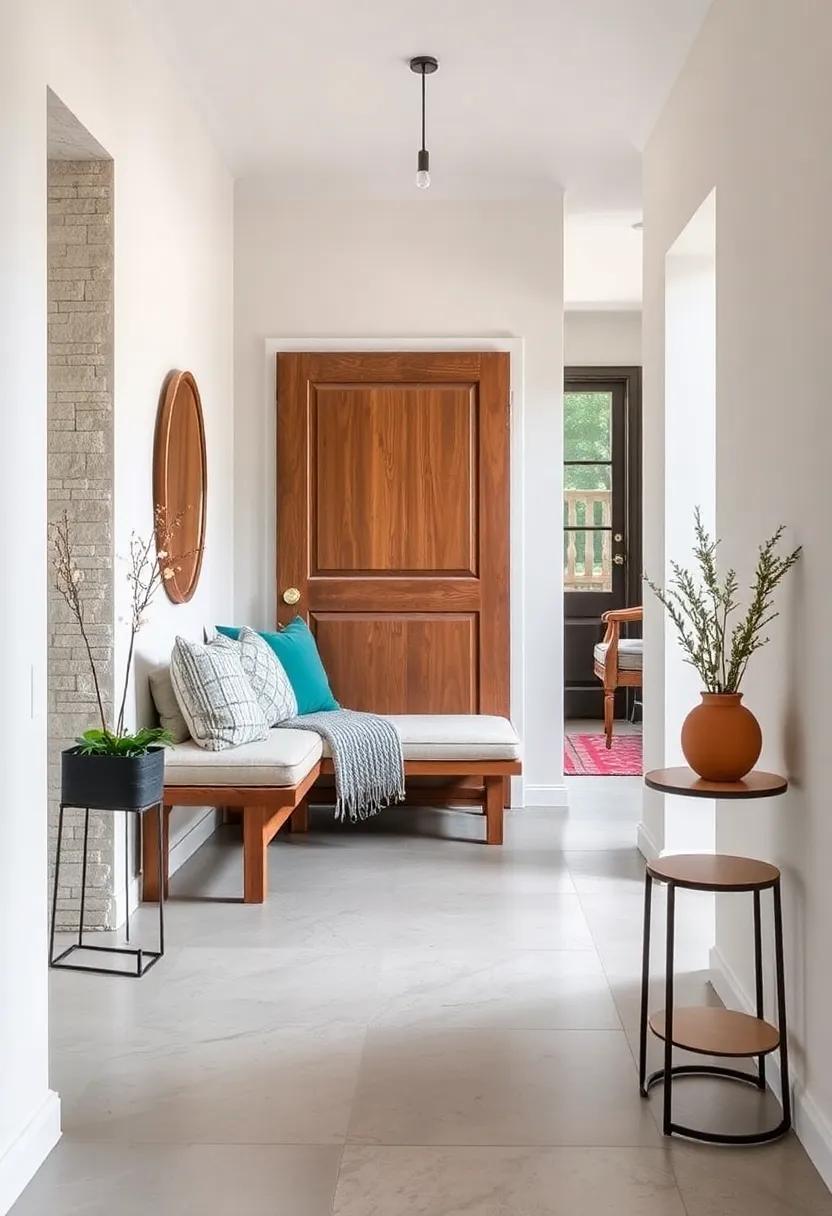 Repurposed​ Door Bench: Upcycle an⁢ old door by⁤ mounting it‍ on brackets to create a​ rustic⁢ bench that ‌adds character ⁢to your hallway