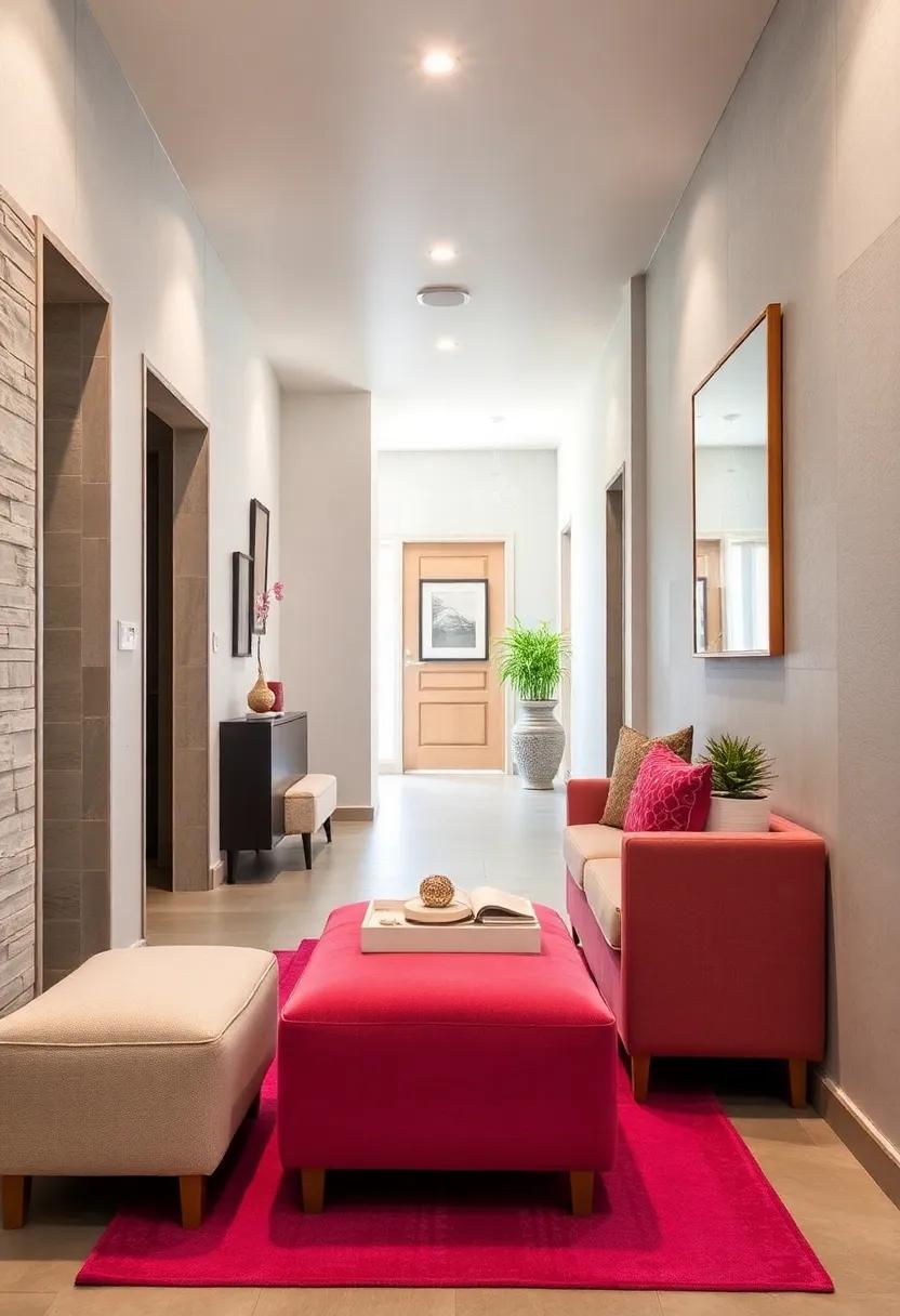 Slim Profile Ottoman: ‌Choose ⁤a ⁢narrow, upholstered ottoman that⁤ can act as both seating and storage, ⁢tucking neatly against walls for a chic solution