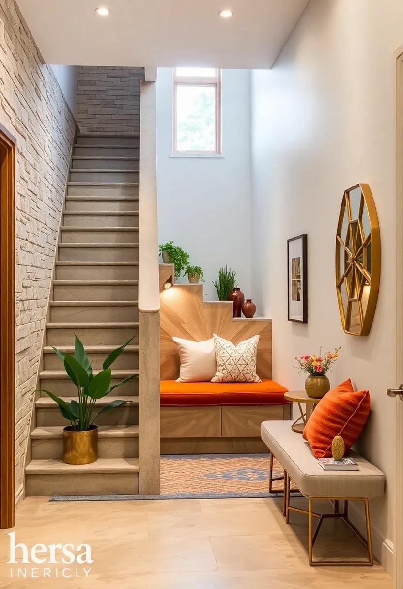 Staircase Seating Nook: ⁤Transform a section of your staircase into ‍a⁣ cozy⁢ reading⁣ nook⁤ with built-in seating,⁢ combining style with functionality